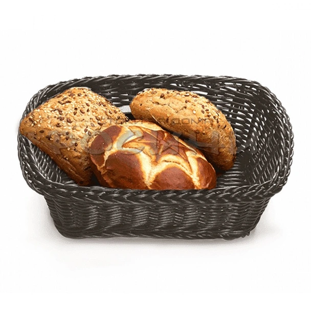 Плетен панер за хляб тъмнокафяв