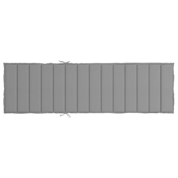 Шалте за шезлонг - сиво - 200x50x3 см - Оксфорд плат - VL314189 - Image 5