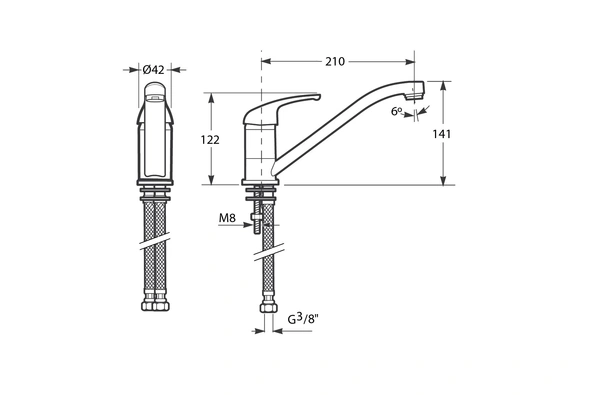 Смесител за кухня стоящ ares - Image 2