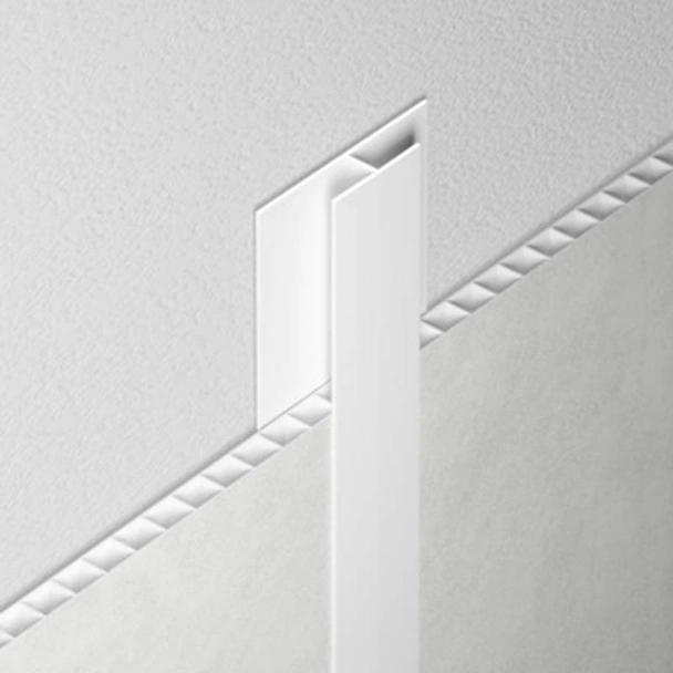 Бял свързващ профил за ламперия 3 м VILO