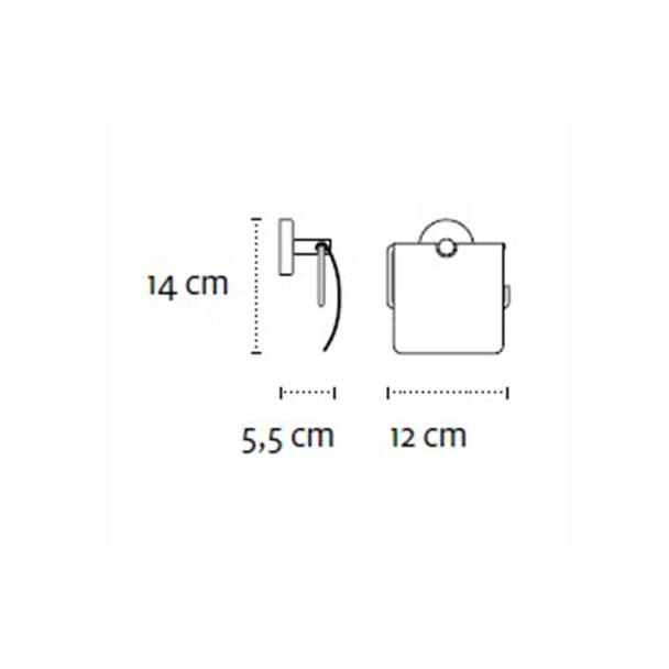 Поставка за тоалетна хартия с капак Uno KAPITAN - Image 2