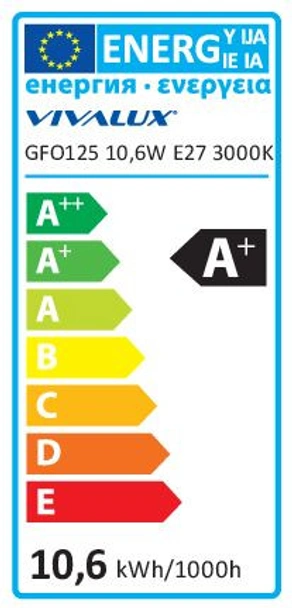 LED филамент лампа FLICK OPAL LED- GFO125- 10.6W- 1300LM- E27- 4000K - Image 3