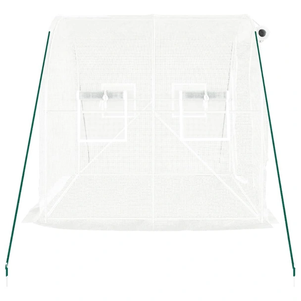 Оранжерия със стоманена рамка бяла 4 м² 2x2x2 м - Image 4