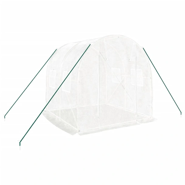 Оранжерия със стоманена рамка бяла 4 м² 2x2x2 м - Image 2