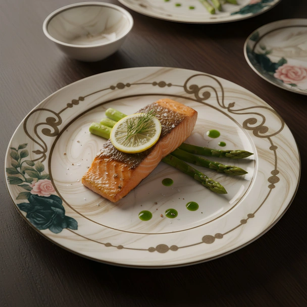 Порцеланов сервиз за хранене 24 части Мраморен романс TOPRAKSAN - Image 8