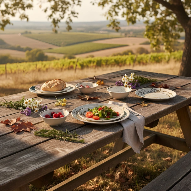 Порцеланов сервиз за хранене 24 части Мраморен романс TOPRAKSAN - Image 4