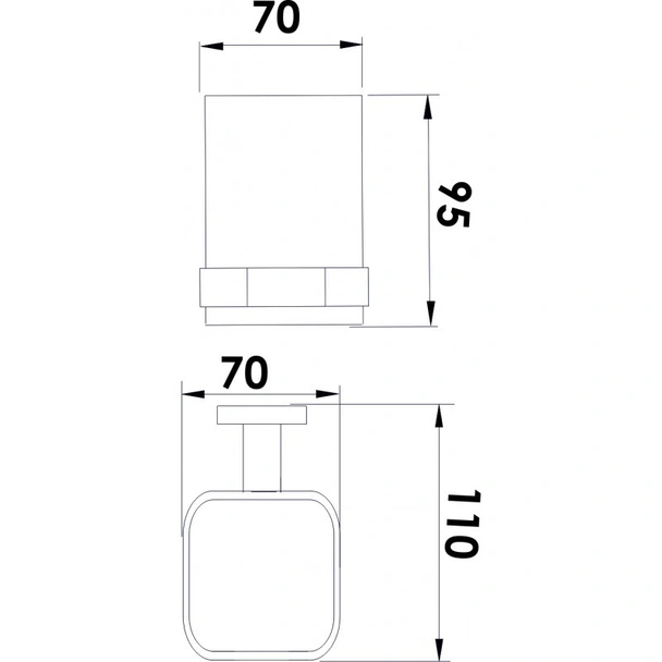 Поставка за четки за зъби Елис 7х11см INTER CERAMIC - Image 2