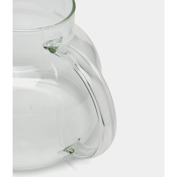 Стъклен чайник с метална цедка и бамбуков капак 1 л - Image 4