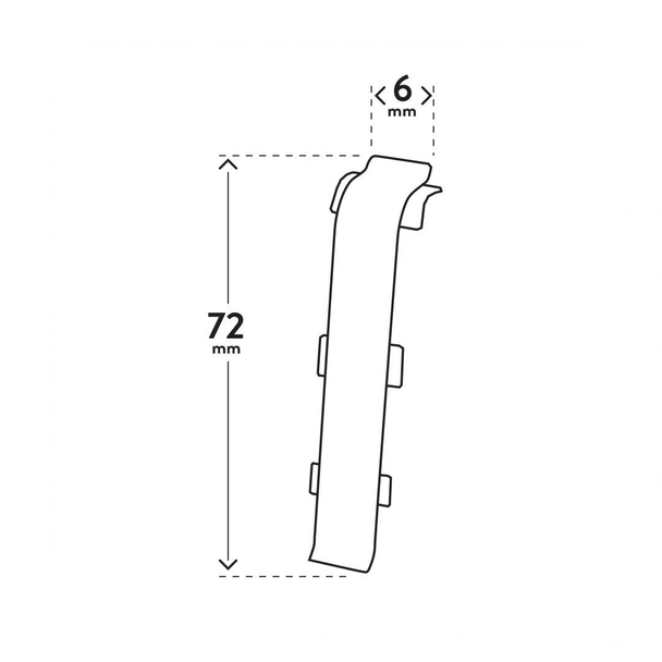 Свързваща снадка за подов перваз INDО-01 бяла 2 бр. ARBITON - Image 4