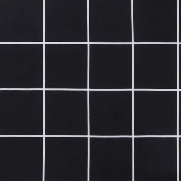 Възглавница за градинска пейка черно каре 200x50x4 см текстил - VL361202 - Image 6