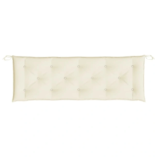 Възглавница за градинска пейка кремава 150x50x7 см оксфорд плат - VL361604 - Image 4