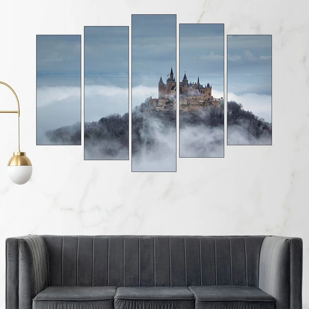Замък на върха на хълма - картина пано за стена - Image 3