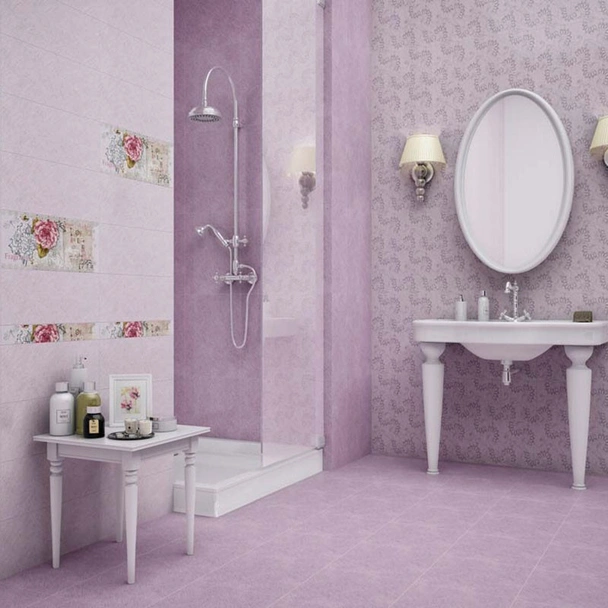 Декор 20x50 см Ажур роза светлорозов 5836 KAI - Image 2