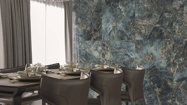 Гранитогрес Atlantic Dark Blue Pol 60×120 - син- Yurtbay