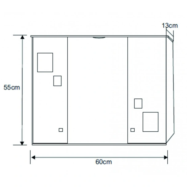 Шкаф за баня - горен, огледален - INTER CERAMIC - Image 2