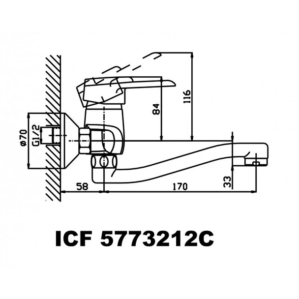 Смесител "Сабине" ICF 5773212C - Image 2