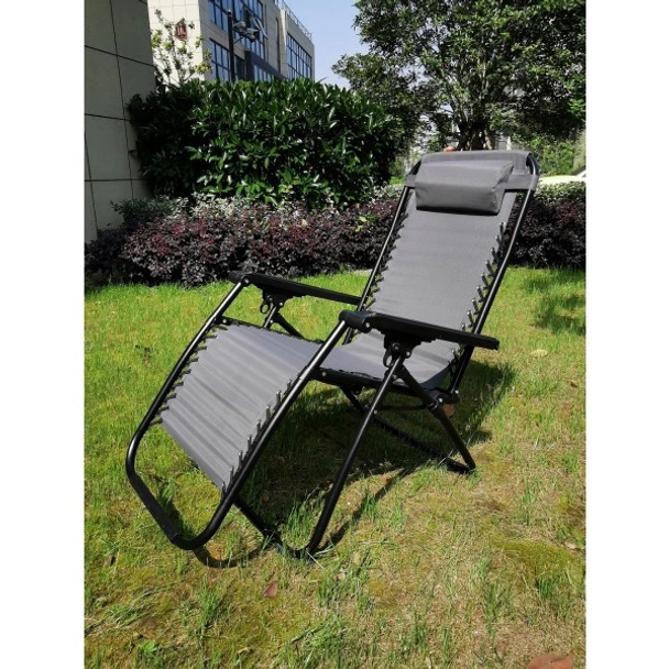 Градински сгъваем стол Zero Gravity сив MY GARDEN