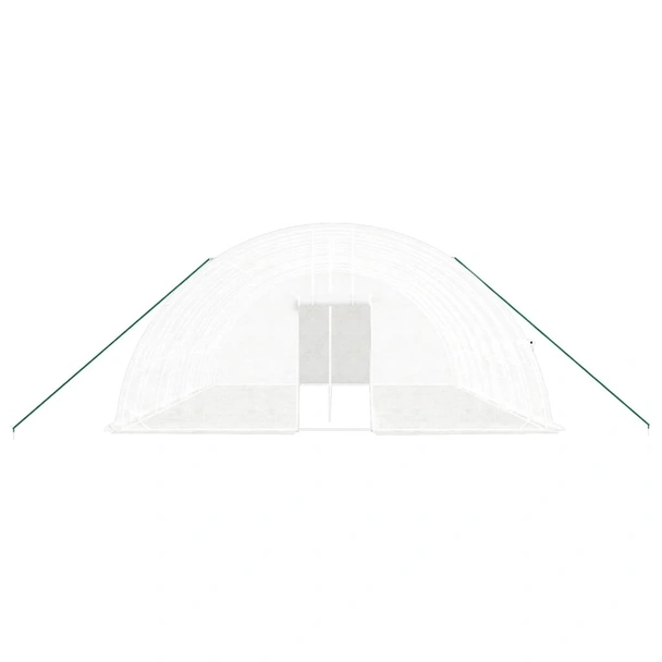 Оранжерия със стоманена рамка бяла 48 м² 8x6x2,85 м - Image 3