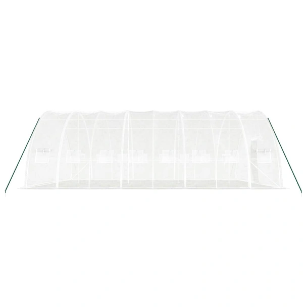 Оранжерия със стоманена рамка бяла 48 м² 8x6x2,85 м - Image 4