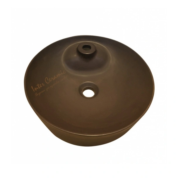 Порцеланов умивалник 43,5х43,5х13см кафяв мат INTER CERAMIC