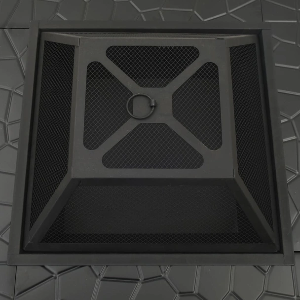 Преносимо огнище с ръжен, 79x79x46,5 см, XXL, стомана - Image 5