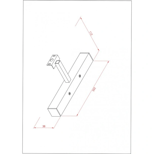 LED осветително тяло за баня 28х10.5х7.9см хром INTER CERAMIC - Image 2