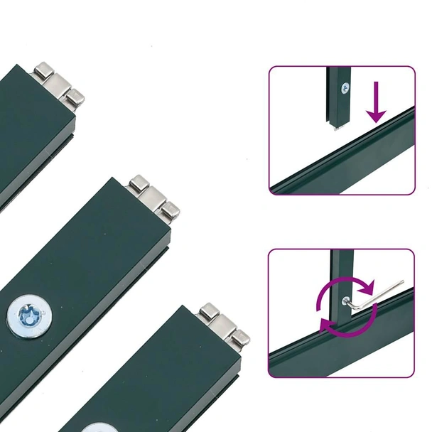 Оранжерия - поликарбонат - стоманена основа - 334x169x195 см - Image 10