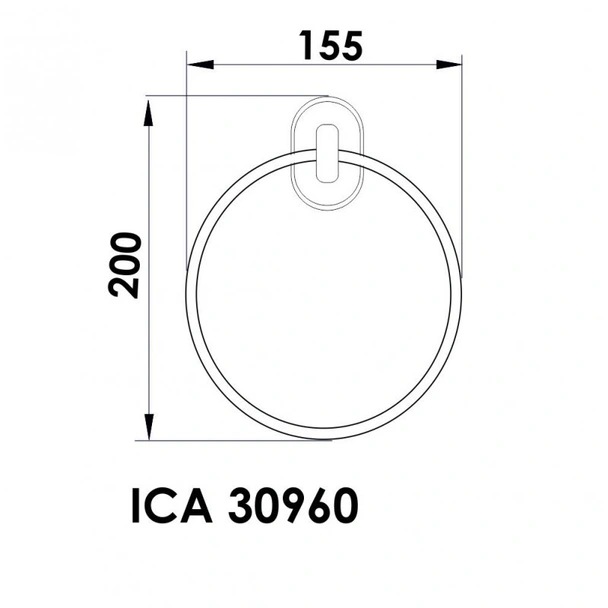 Поставка за хавлии Ариел ICA 30960 INTER CERAMIC - Image 2