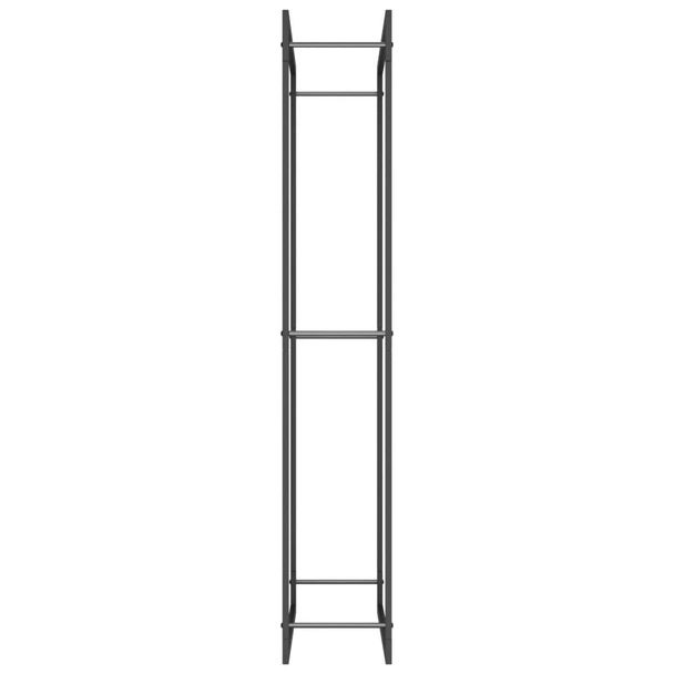 Стойка за дърва за огрев, черен мат, 80x28x154 см, стомана - Image 4