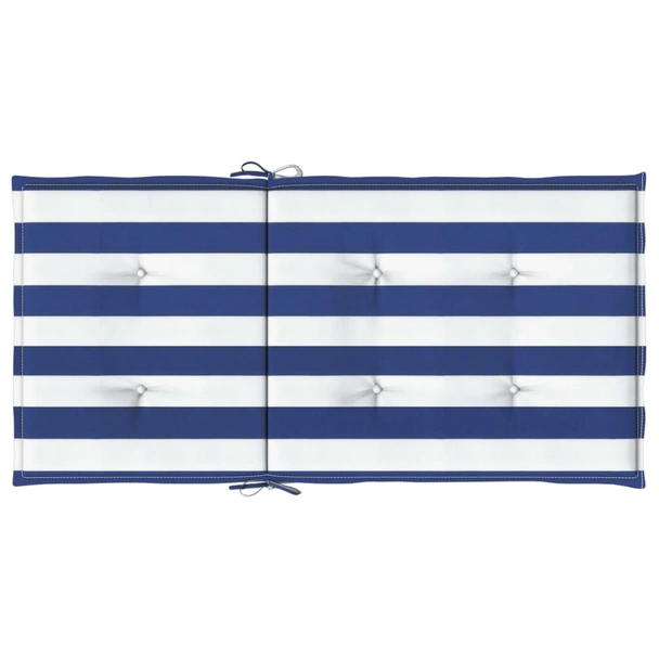 Възглавници за стол с ниска облегалка 4 бр синьо-бяло райе плат - VL361320 - Image 7