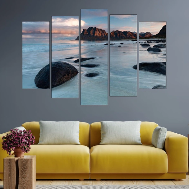 Залез над норвежко море - картина пано за стена - Image 3