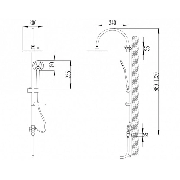 Душ система Сани ICT 8878 INTER CERAMIC - Image 2