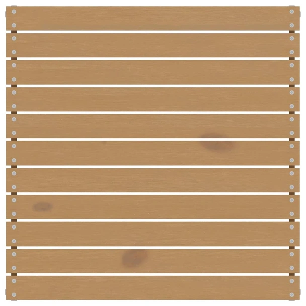 Градински комплект с възглавници, 3 части, бор масив меденокафяв - Image 5