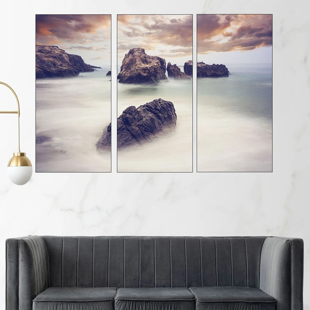 Мъгла над морски бряг - картина пано за стена - Image 2