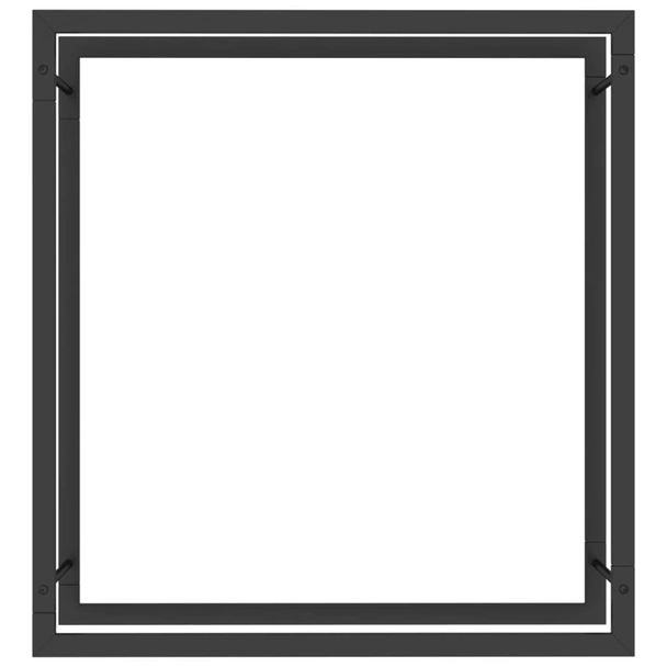 Стойка за дърва за огрев, черен мат, 80x28x86 см, стомана - Image 3