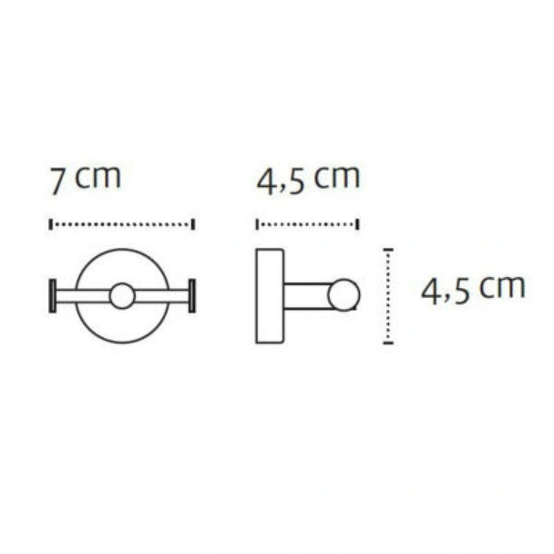 Двойна закачалка за баня Moderno Черен мат KAPITAN - Image 2