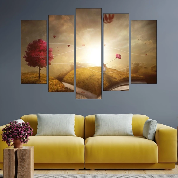 Абстракция дете и книга - картина пано за стена - Image 3