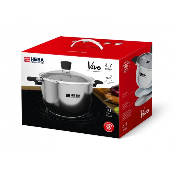 Tенджера 4.7 л ø22 см NEVA METAL - Image 6