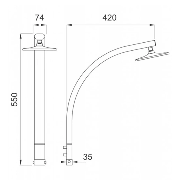 Душ панел 2 части Ferro Rimini - Image 2