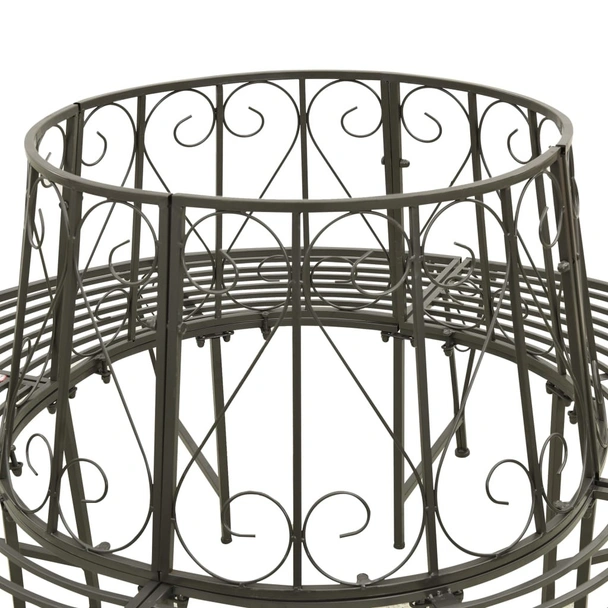 Градинска пейка за около дърво, 160 см, стомана - VL313033 - Image 5