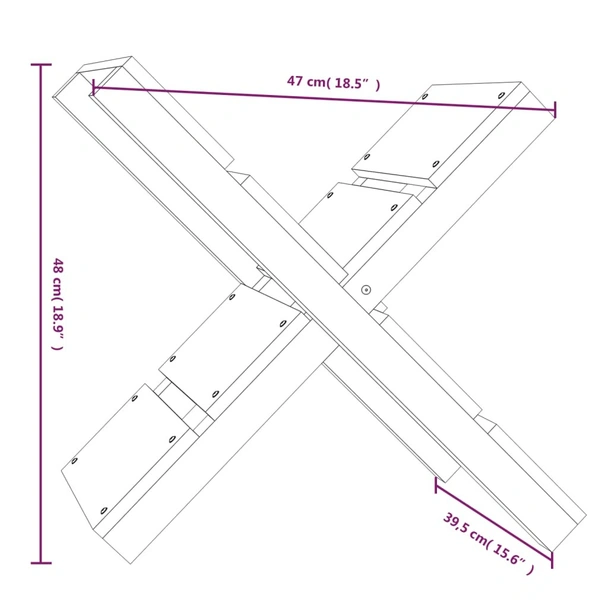 Поставка за дърва, бяла, 47x39,5x48 см, борово дърво масив - Image 8