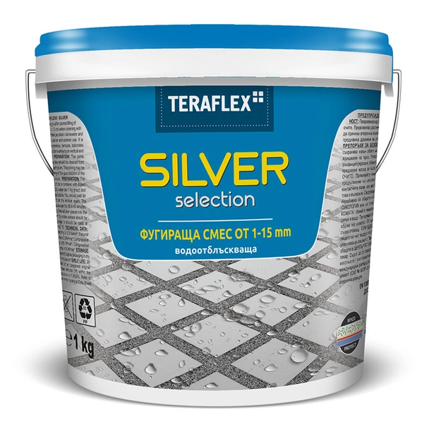 Силно еластична фугираща смес тъмносива 2 кг TERAFLEX