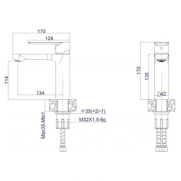 Стоящ смесител за баня Венеция INTER CERAMIC - Image 3