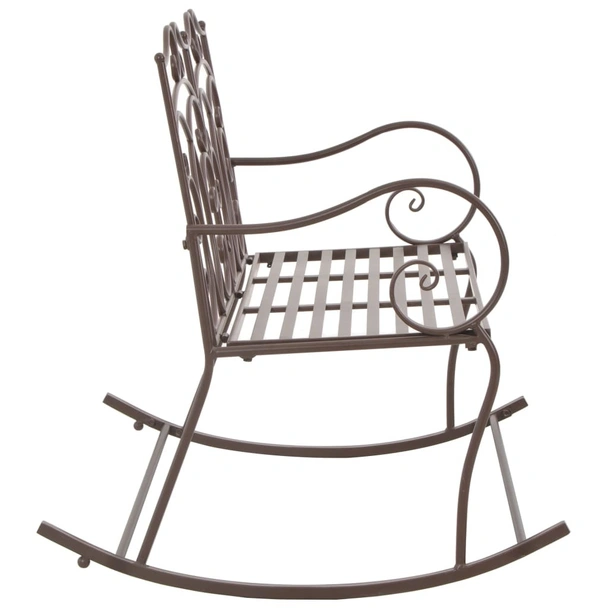 Градинска пейка, 104 см, желязо, антично кафяво - VL45437 - Image 3