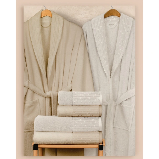 Комплект халати за баня с кърпи 6 части Feti IPEKCE - Image 2