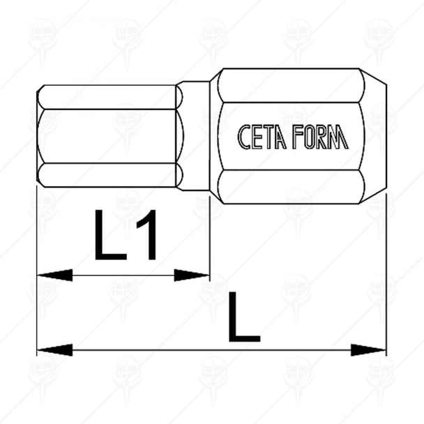 Накрайник за вложка шестограм 5х30мм CETA-FORM - Image 2