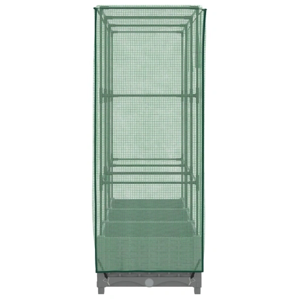 Повдигната леха с покривало, 120x40x123 см - Светлосив сандък - Image 5