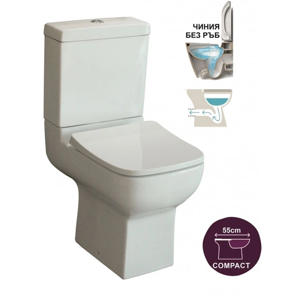 Моноблок със задно оттичане Dante Compact 5583P INTER CERAMIC
