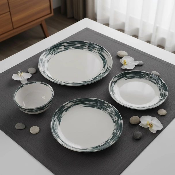 Порцеланов сервиз за хранене 24 части Водовъртеж TOPRAKSAN - Image 2