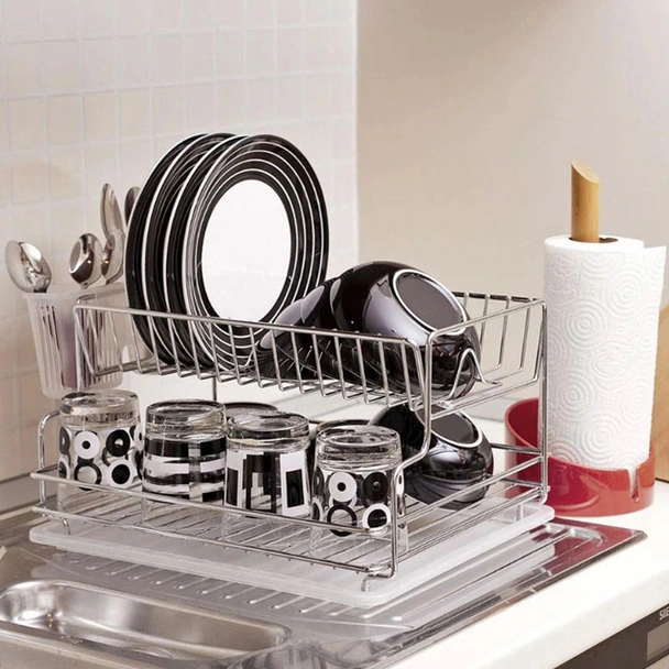 Сушилник за съдове на 2 нива TR KB 005 сребрист TEKNO TEL - Image 4